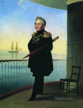  Lazare Pintura al %C3%B3leo - Retrato del vicealmirante mp Lazarev 1839 Romántico Ivan Aivazovsky ruso